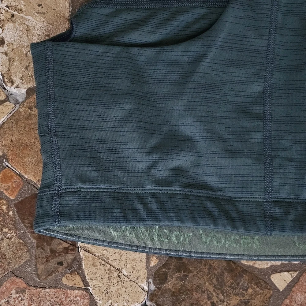 Outdoor Voices TechSweat Move Bra Spruce Green Racerback Cropped Size M